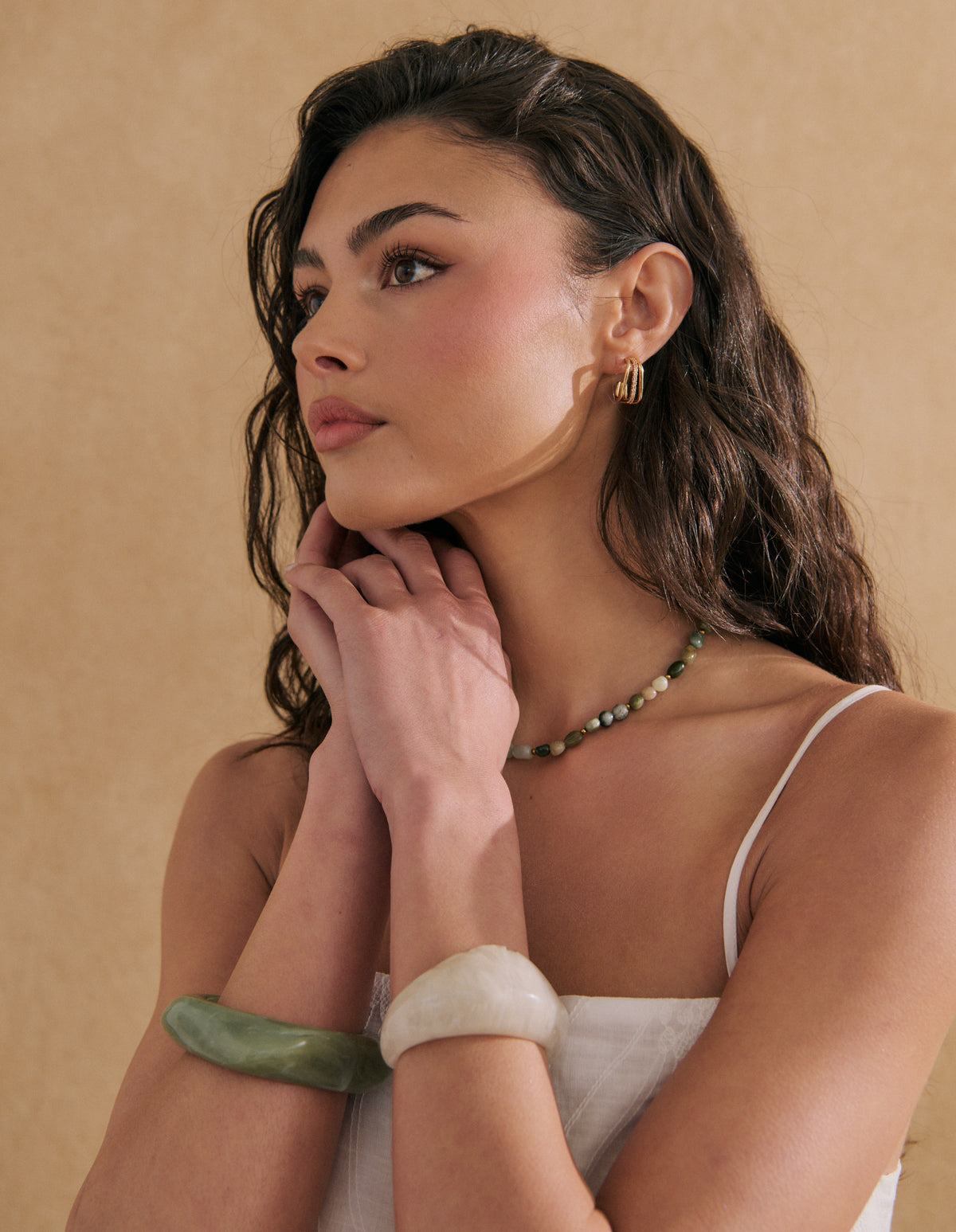 Mirage Natural Stone Necklace - Green