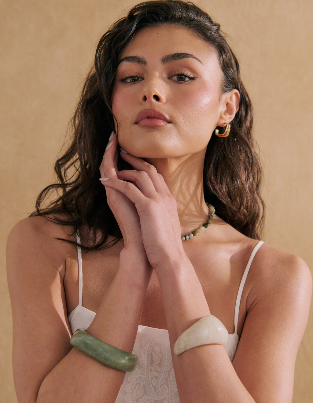 Ramona Triple Pavé Hoop Earrings