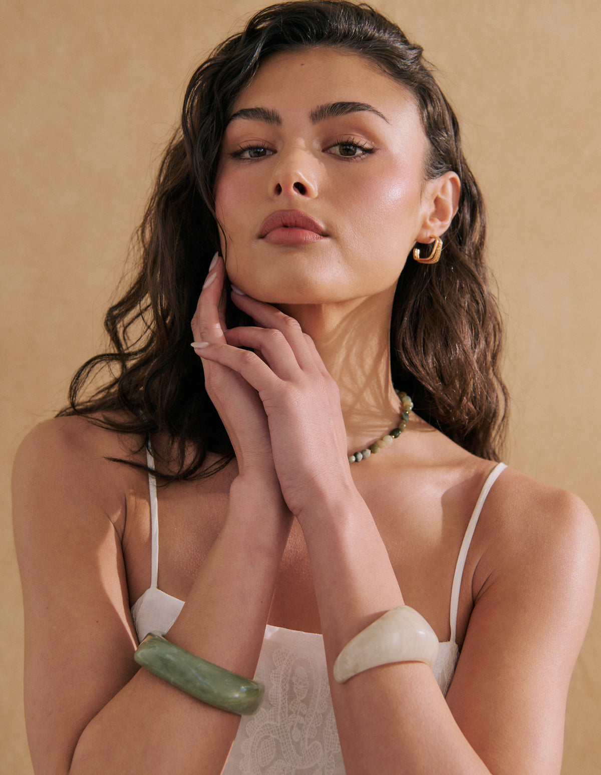 Ramona Triple Pavé Hoop Earrings