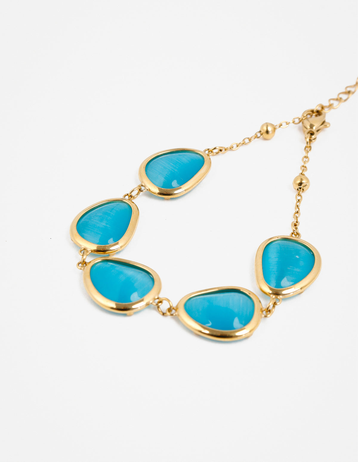 Via Resin Charm Link Bracelet - Blue