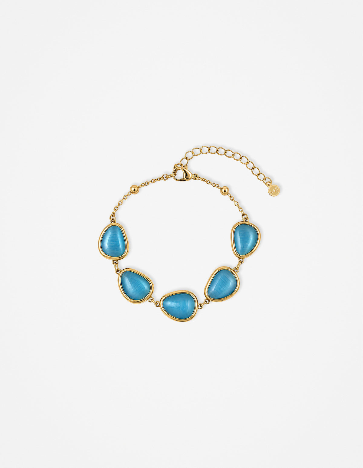 Via Resin Charm Link Bracelet - Blue
