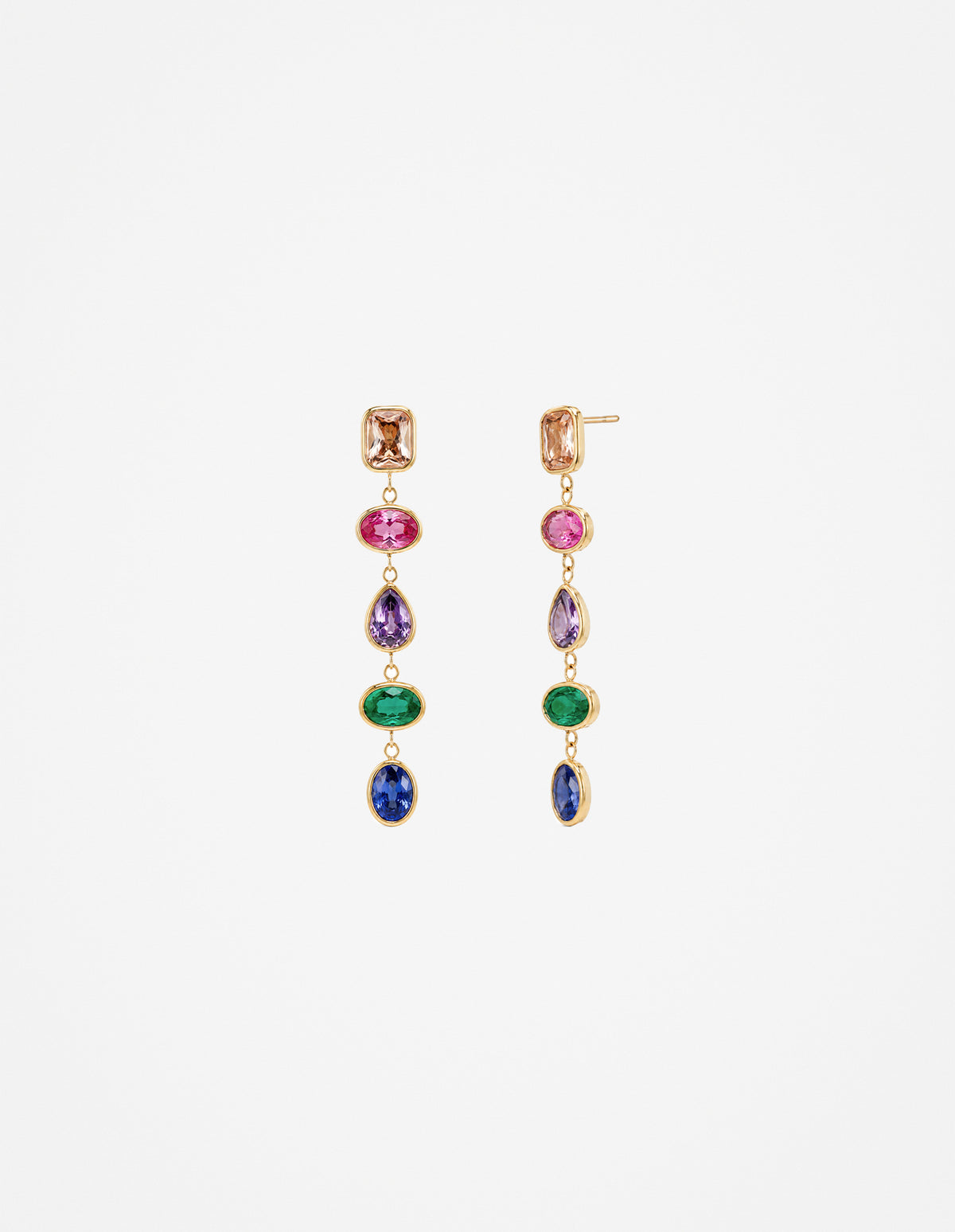 Selah Multicolour 18K Gold Plated Drop Earrings