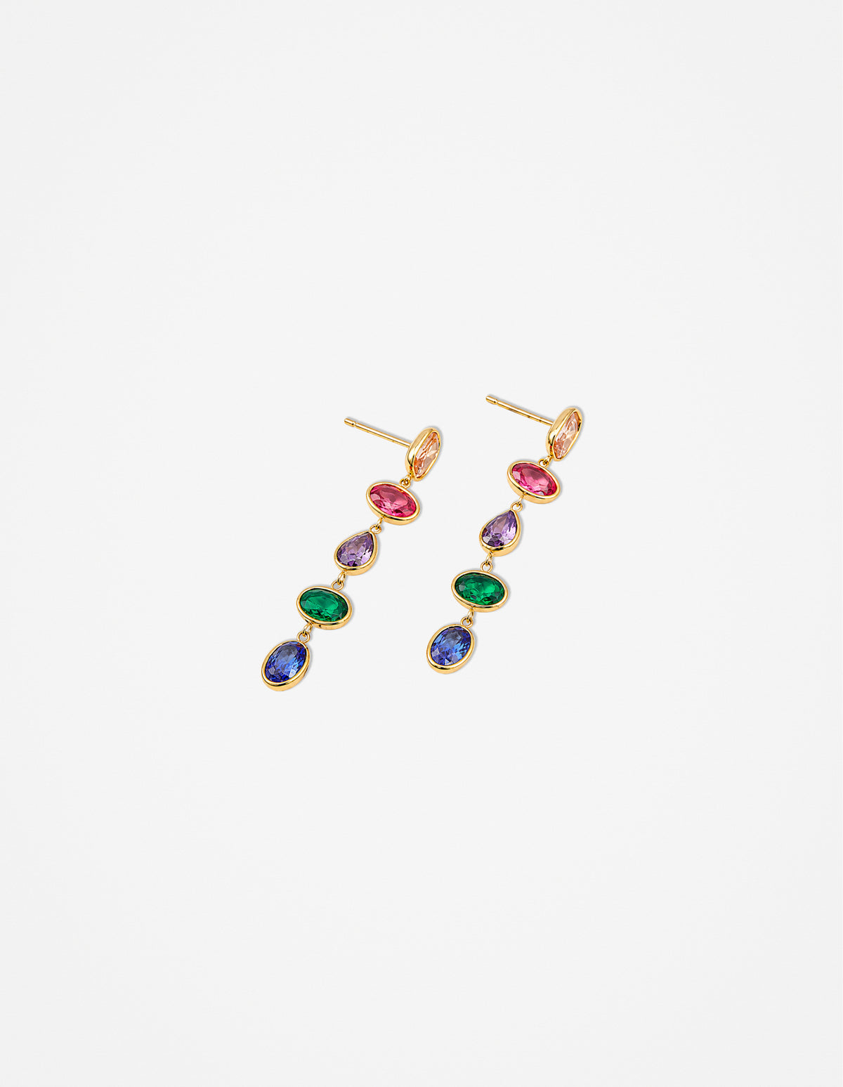 Selah Multicolour 18K Gold Plated Drop Earrings