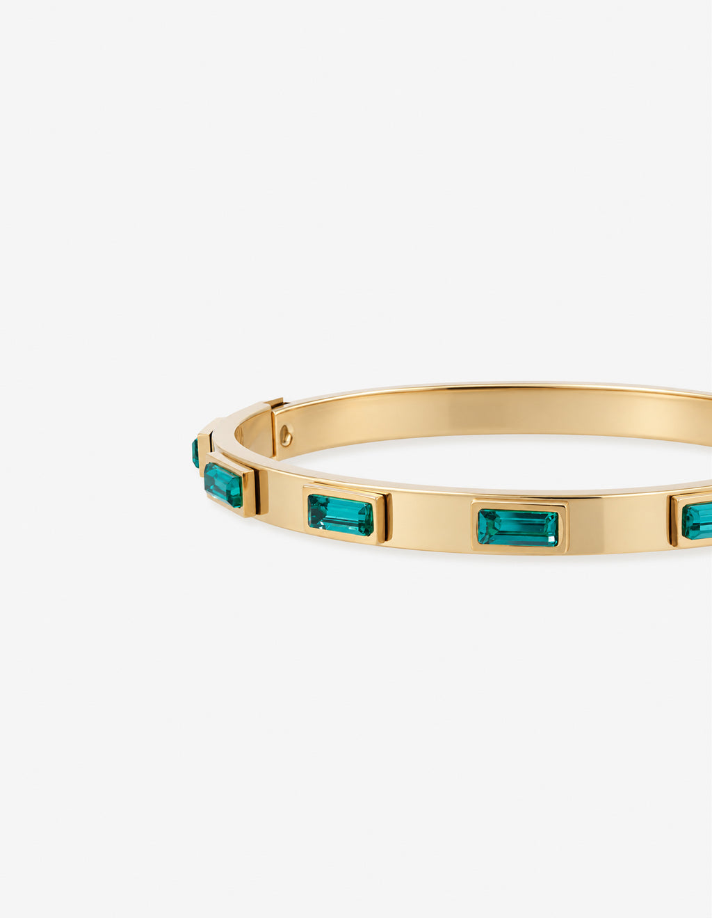 Viridian Crystal 18K Gold Plated Bangle