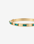 Viridian Crystal 18K Gold Plated Bangle