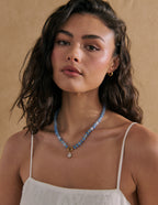 Neela Beaded Crystal Teardrop Pendant