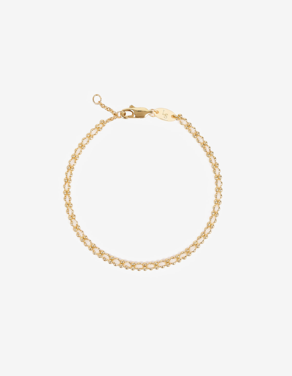 Thread 18K Gold Plated Beaded Bracelet - Beige