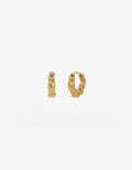 Nugget 18K Gold Plated Hoop Earrings