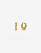 Nugget 18K Gold Plated Hoop Earrings