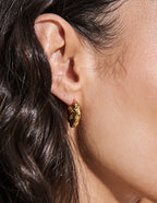 Nugget 18K Gold Plated Hoop Earrings
