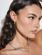 Nugget 18K Gold Plated Hoop Earrings