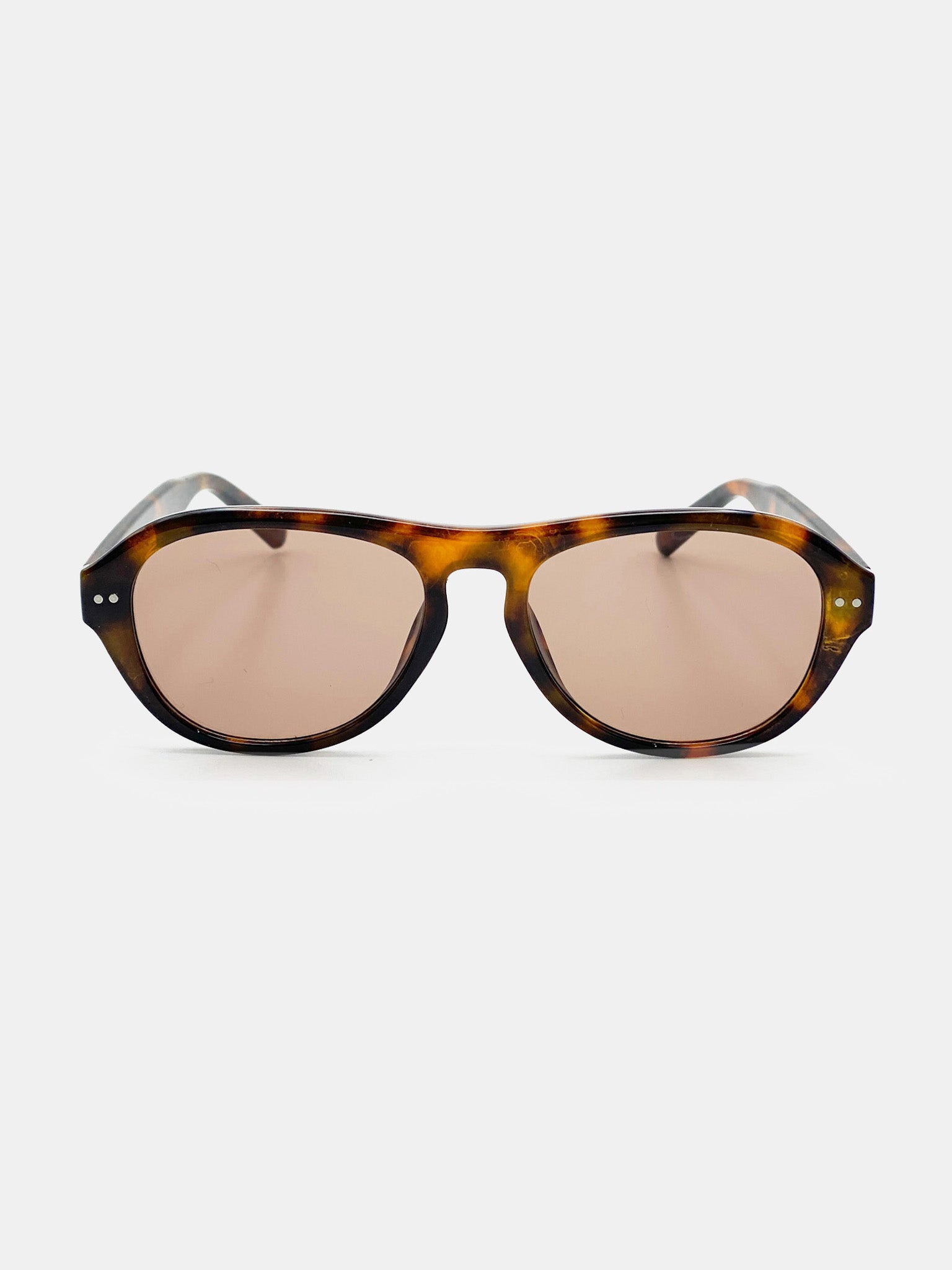 Blanc Round Frame Sunglasses - Dark Tort