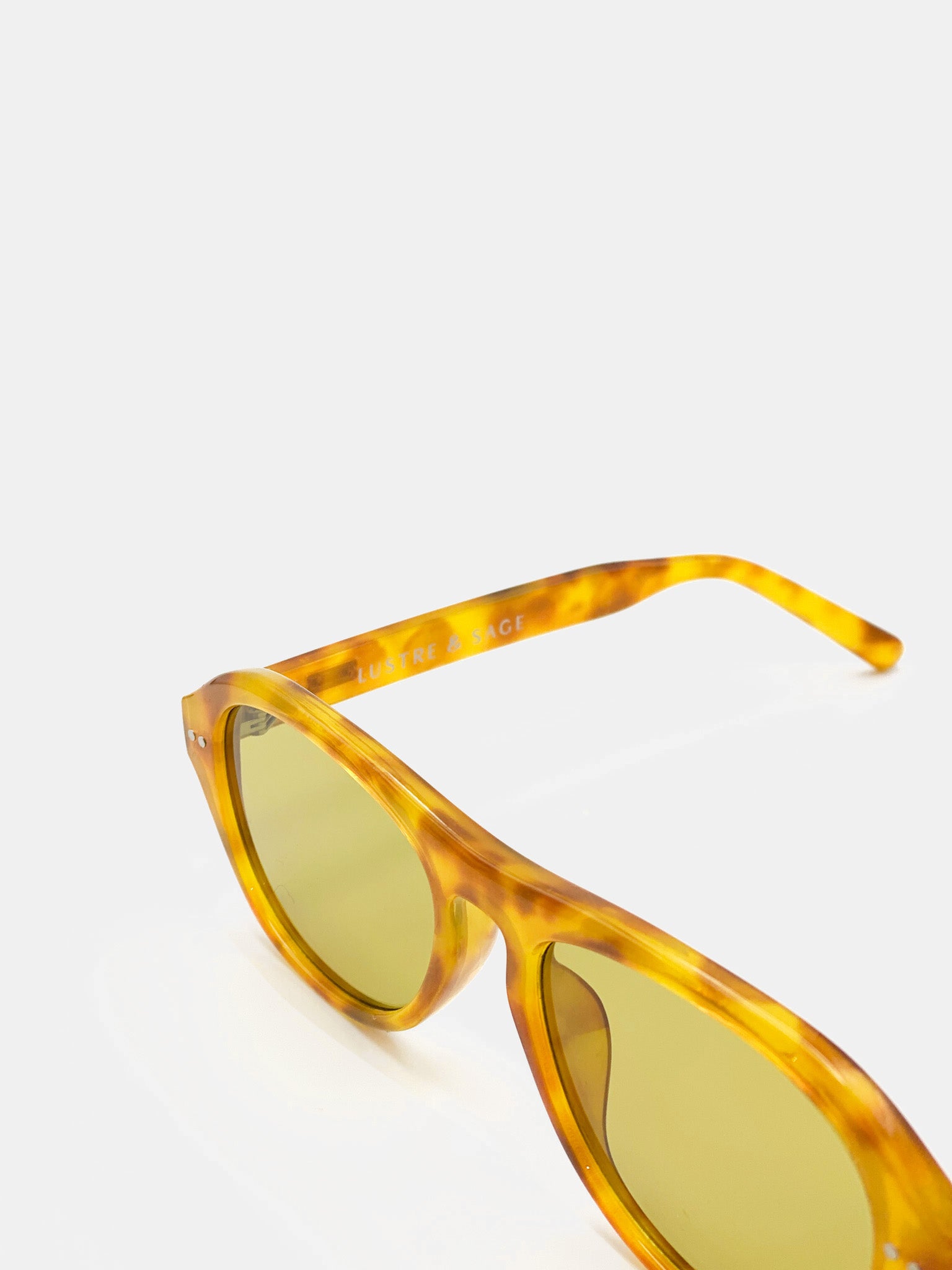 Blanc Round Frame Sunglasses - Vintage Tort