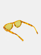 Blanc Round Frame Sunglasses - Vintage Tort