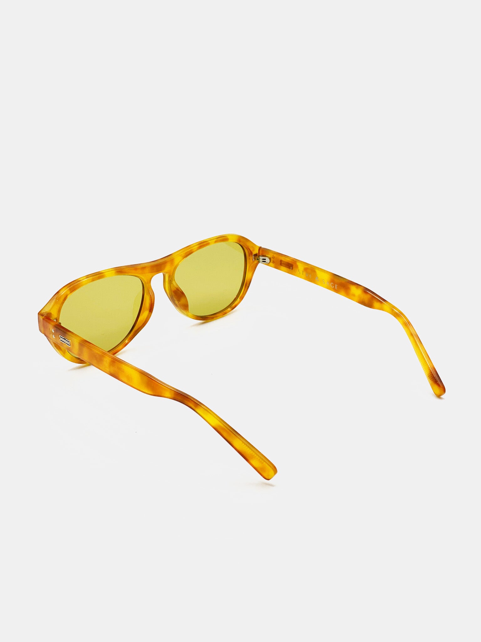 Blanc Round Frame Sunglasses - Vintage Tort