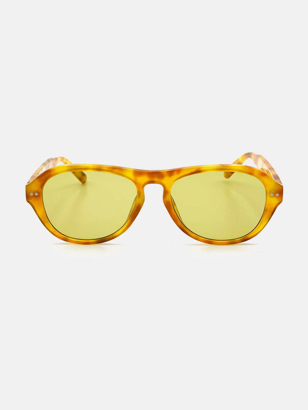 Blanc Round Frame Sunglasses - Vintage Tort