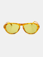 Blanc Round Frame Sunglasses - Vintage Tort
