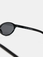 Lexi Oval Sunglasses - Black
