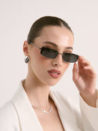 Gwenyth Polarised Metal Frame Sunglasses - Black
