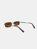 Gwenyth Polarised Metal Frame Sunglasses - Brown