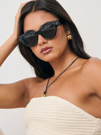 Mielli Cat Eye Sunglasses - Black