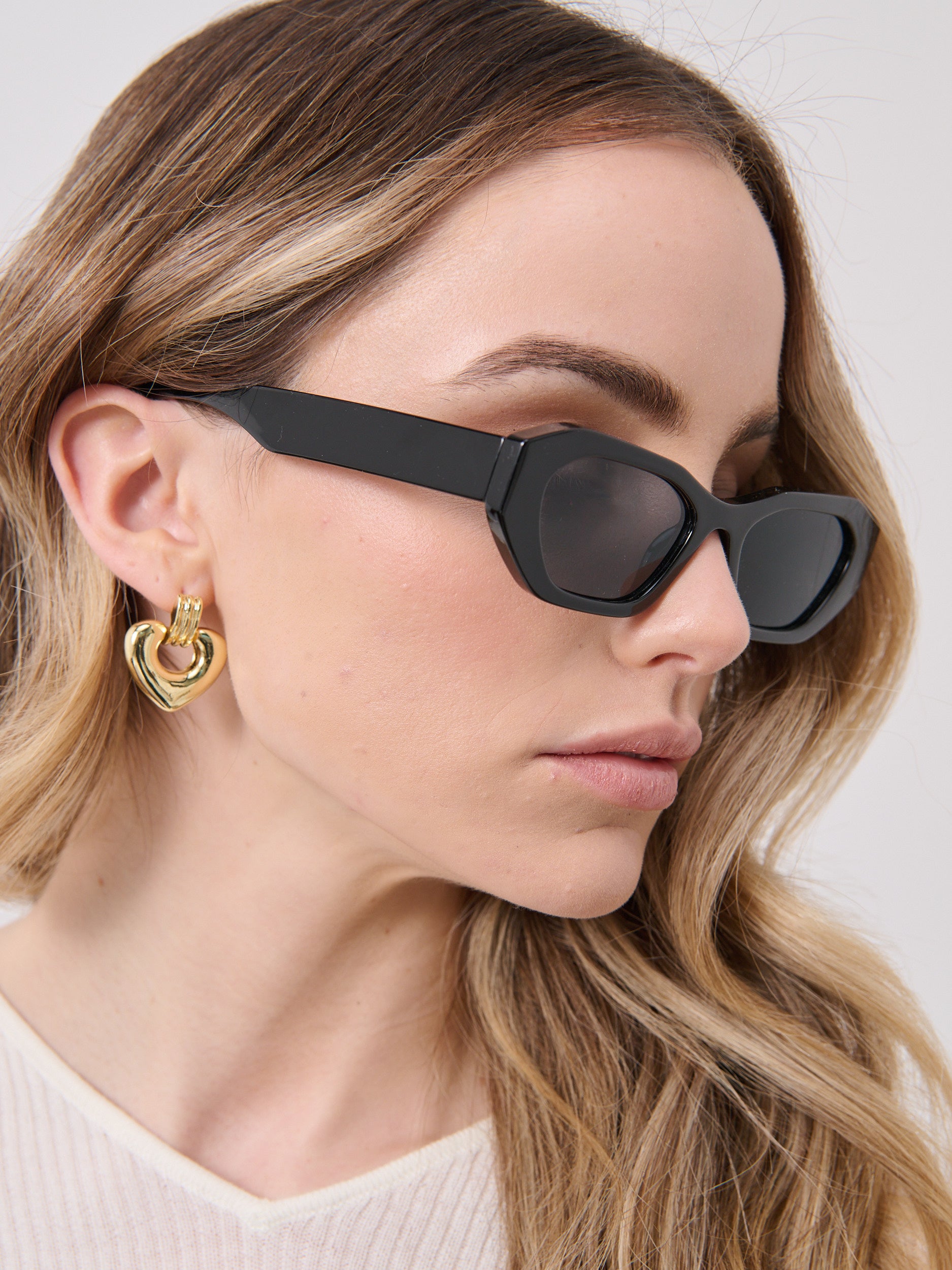 Laila Square Frame Sunglasses - Black