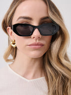 Laila Square Frame Sunglasses - Black