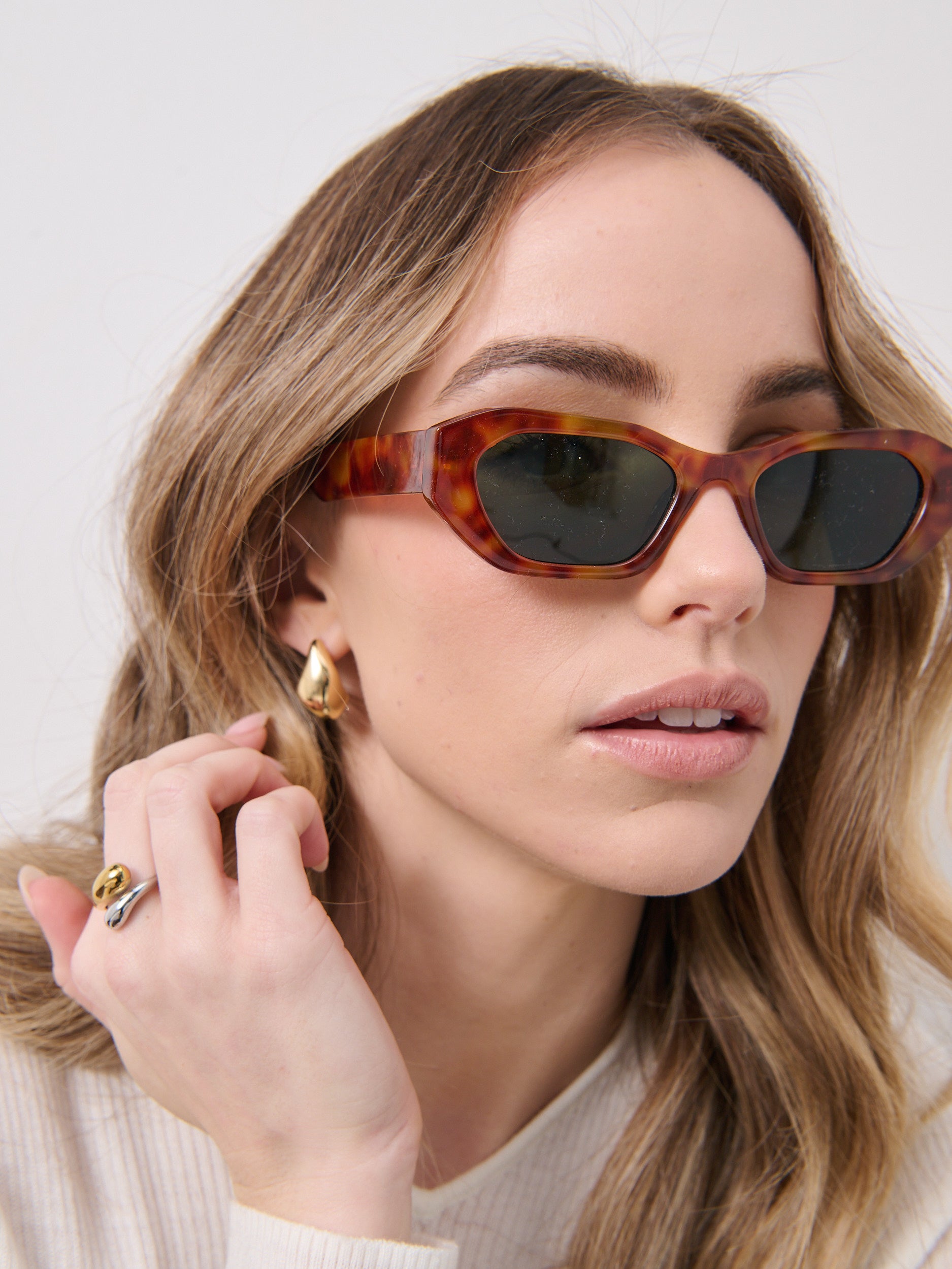 Laila Square Frame Sunglasses - Tort