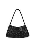 Roselle Woven Shoulder Bag - Black