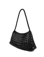 Roselle Woven Shoulder Bag - Black