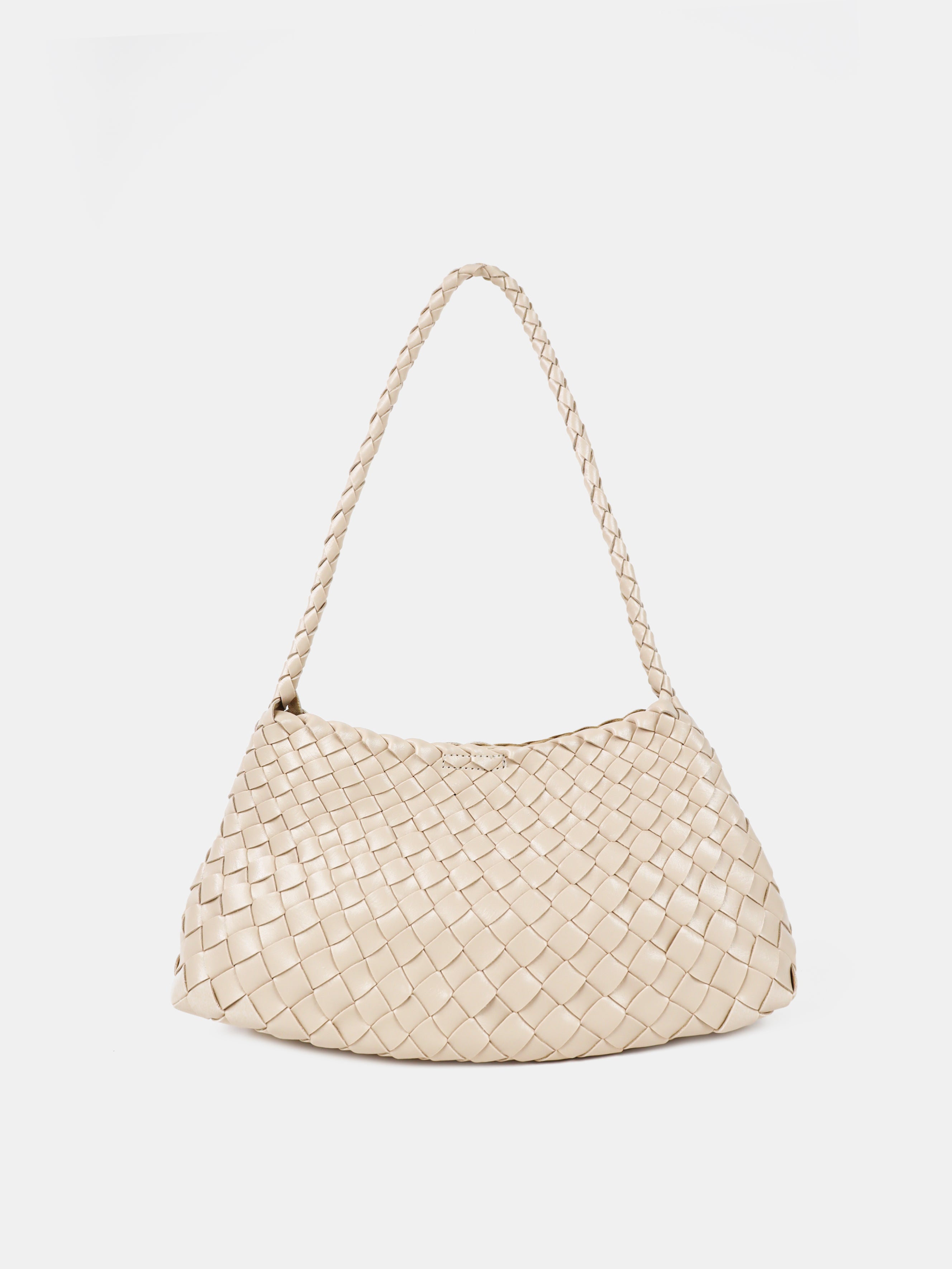 Roselle Woven Shoulder Bag - Ivory