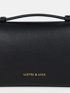 Thalia Top Handle Crossbody Bag - Black