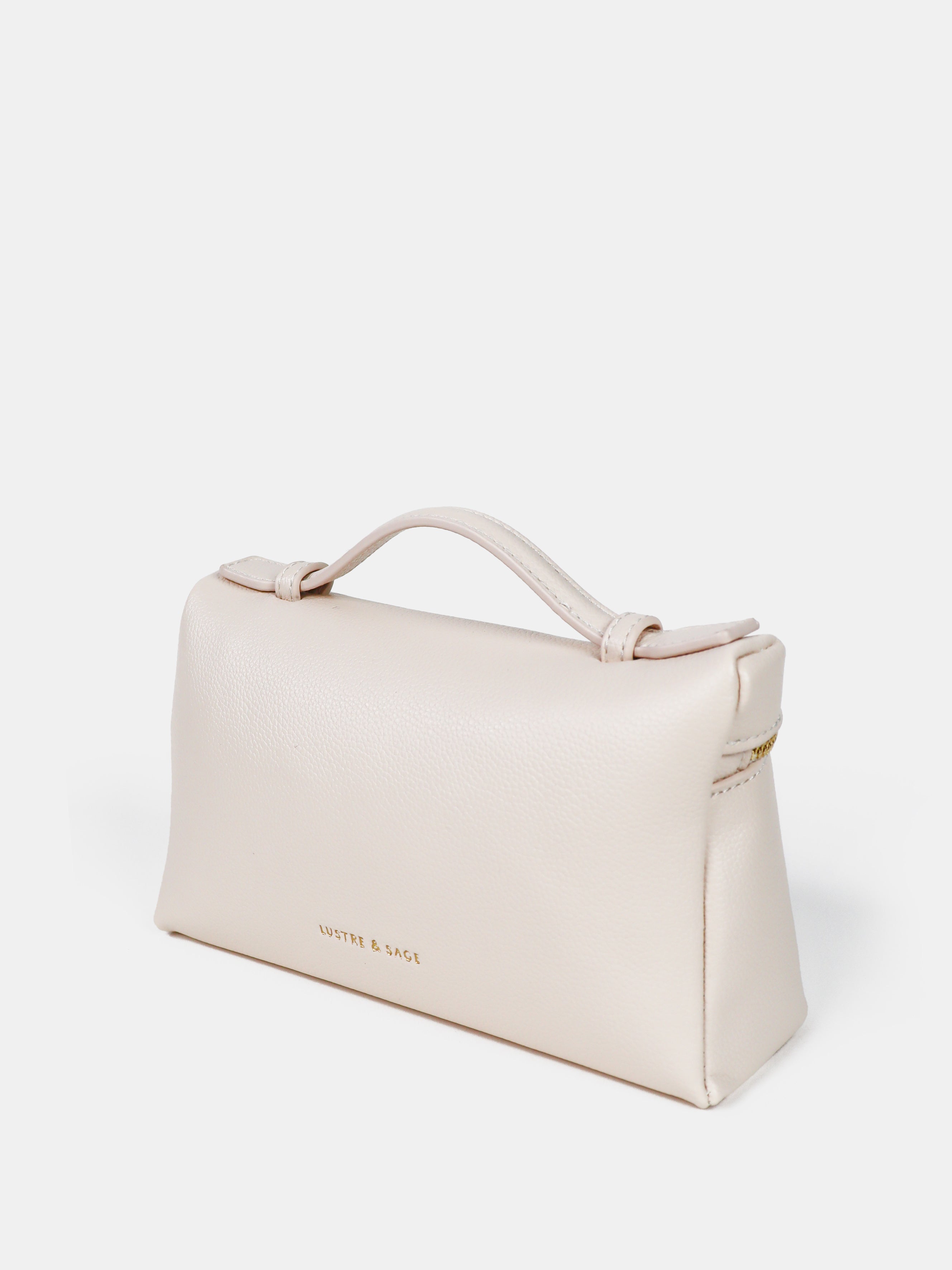 Thalia Top Handle Crossbody Bag - Cream