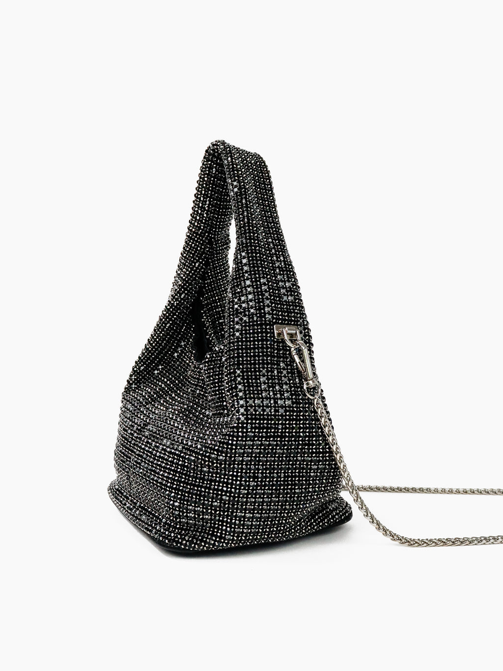 Paris Rhinestone Handbag In Black