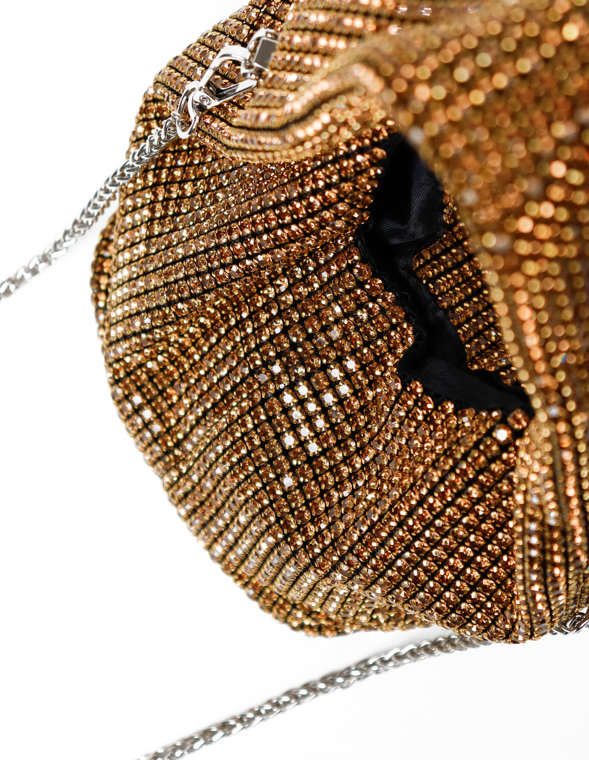 Paris Rhinestone Handbag - Gold
