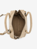 Tory Suede Crossbody Bag - Stone