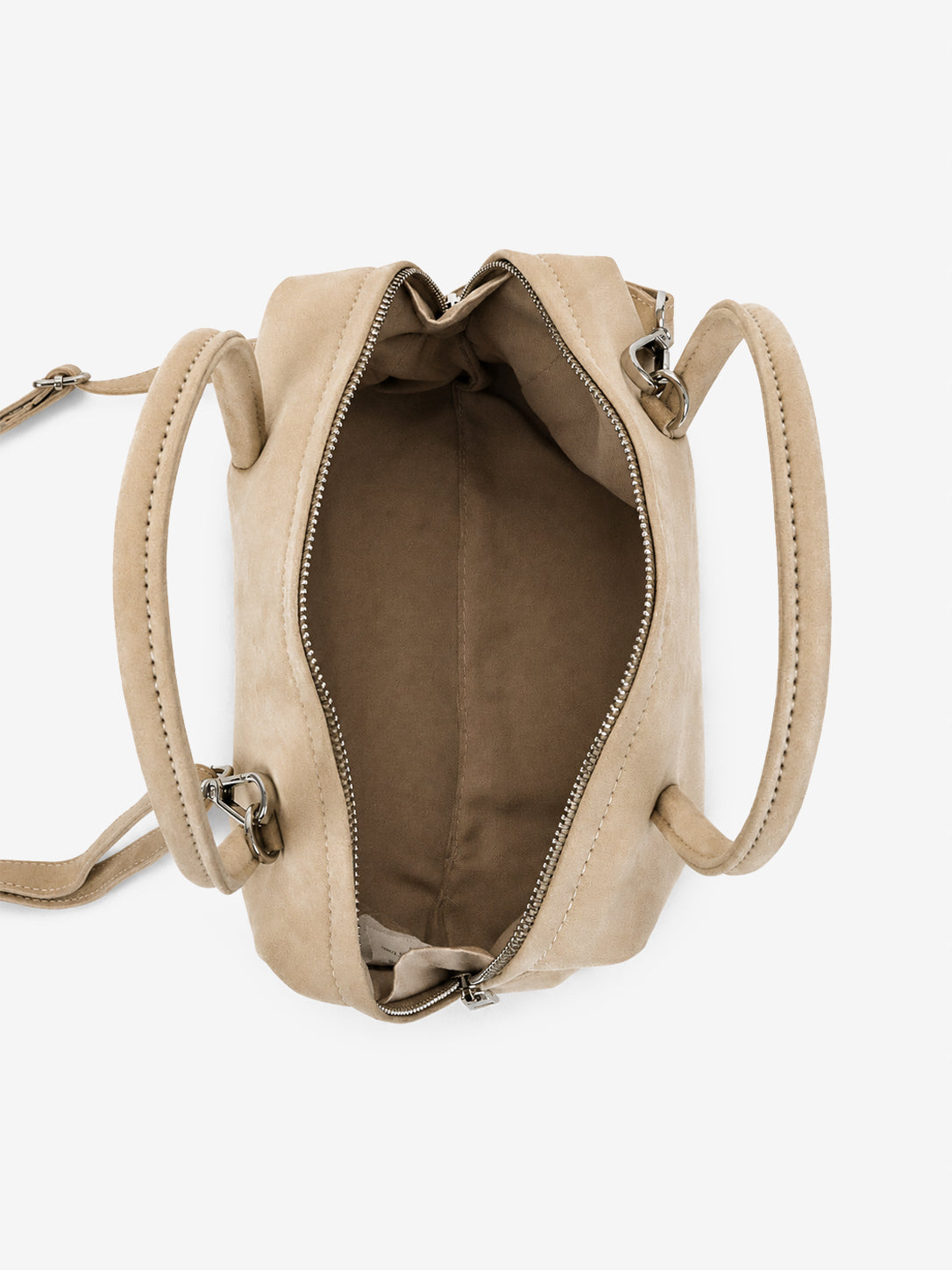 Tory Suede Crossbody Bag - Stone