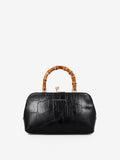 Palmier Bamboo Handle Handbag - Black