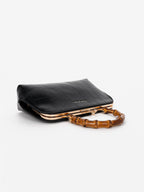 Palmier Bamboo Handle Handbag - Black