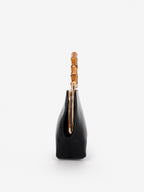 Palmier Bamboo Handle Handbag - Black