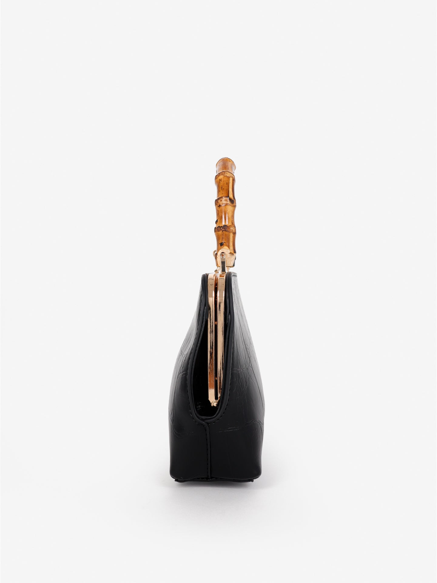 Palmier Bamboo Handle Handbag - Black