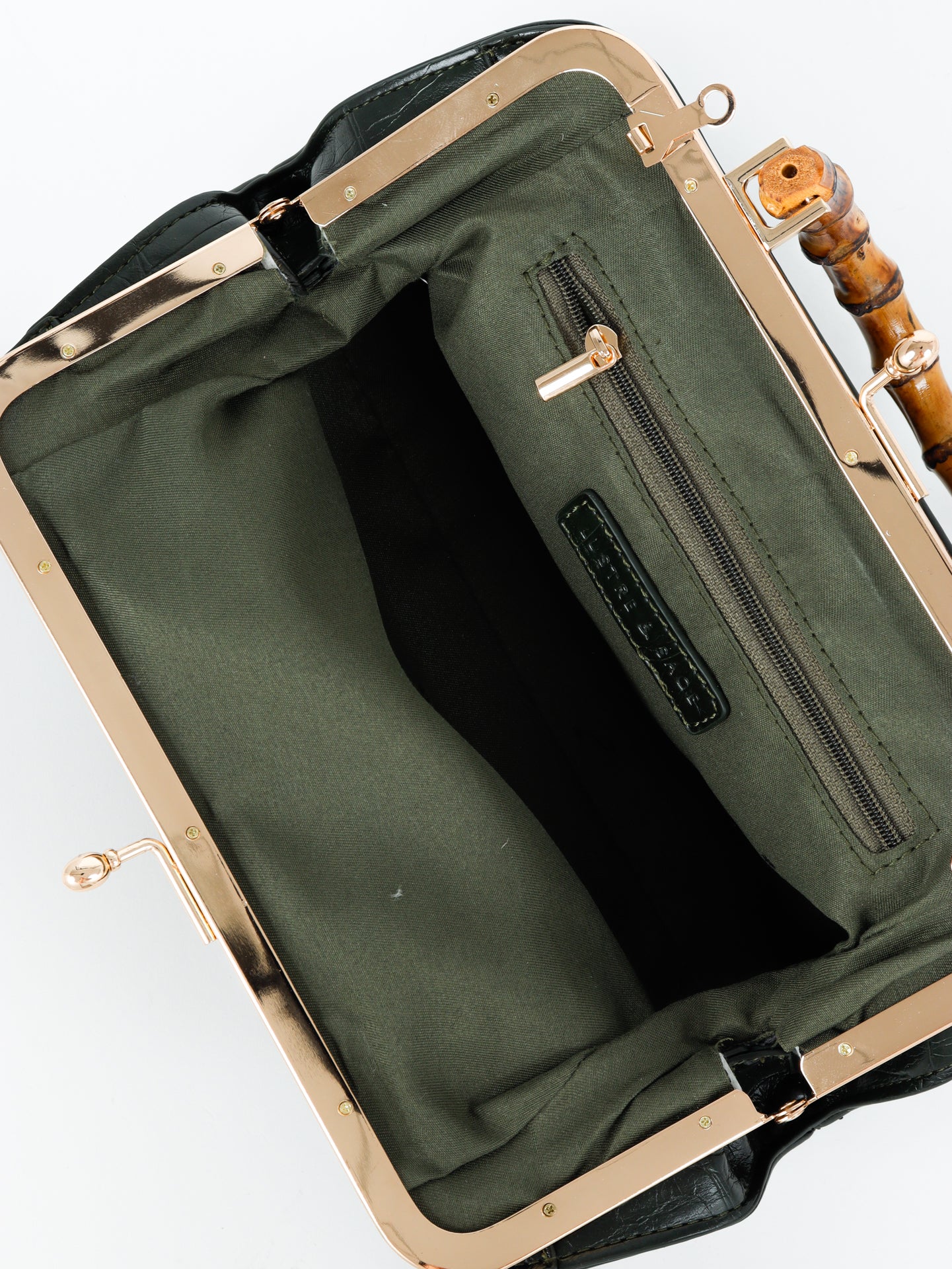 Palmier Bamboo Handle Handbag - Green