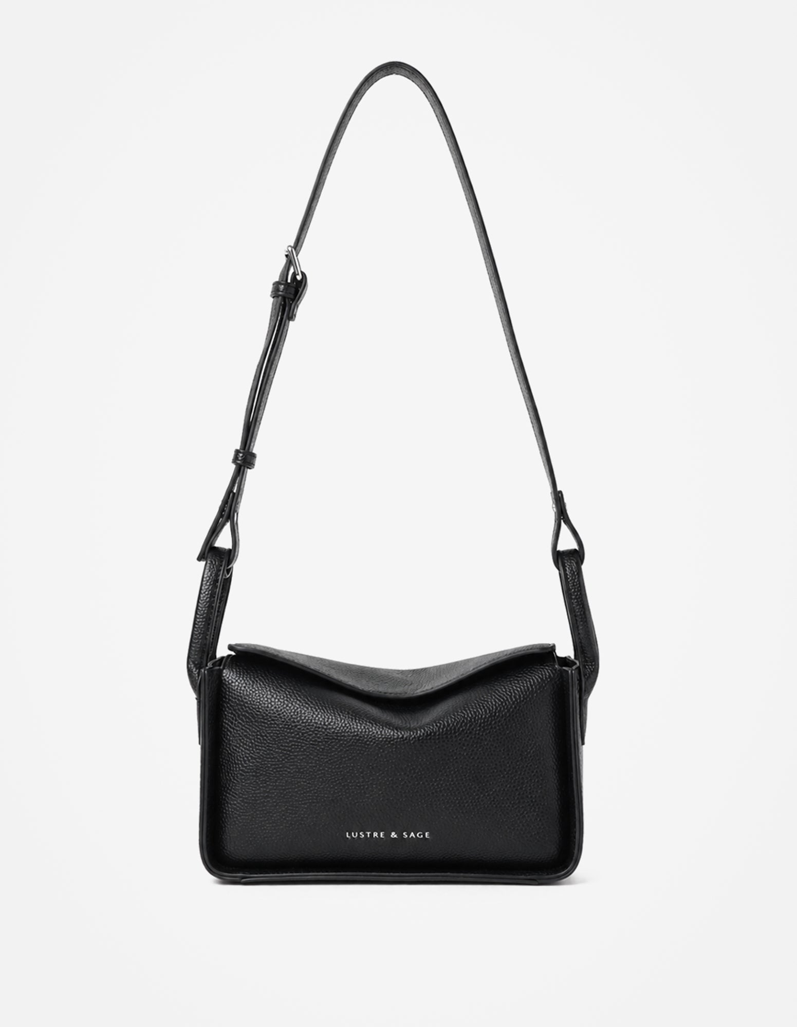Jesselle Curve Shoulder Bag - Black