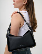 Jesselle Curve Shoulder Bag - Black
