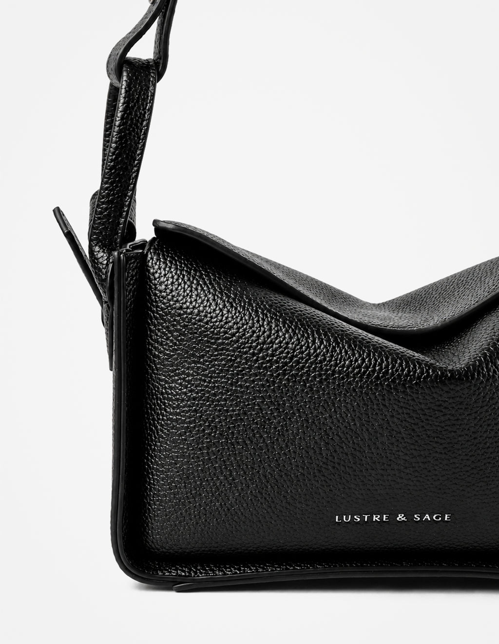 Jesselle Curve Shoulder Bag - Black