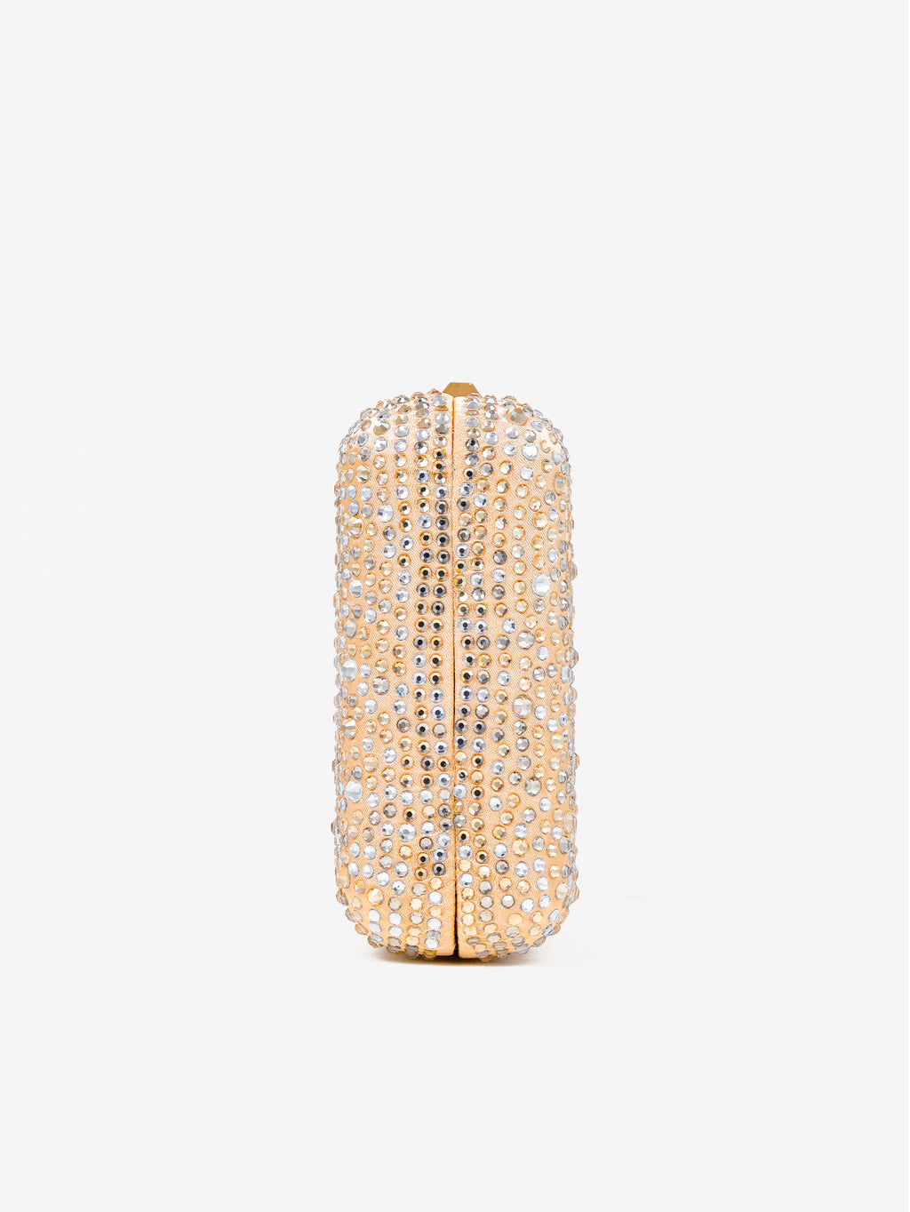 Enna Crystal Satin Clutch - Champagne