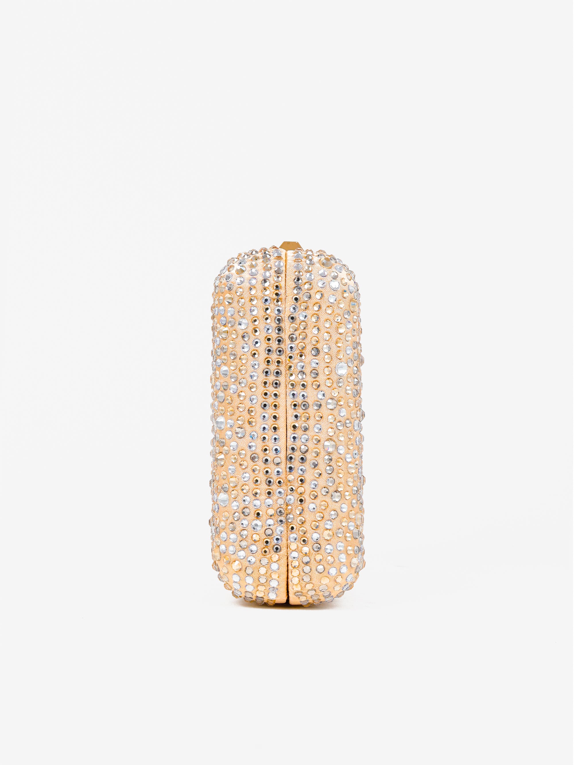 Enna Crystal Satin Clutch - Champagne