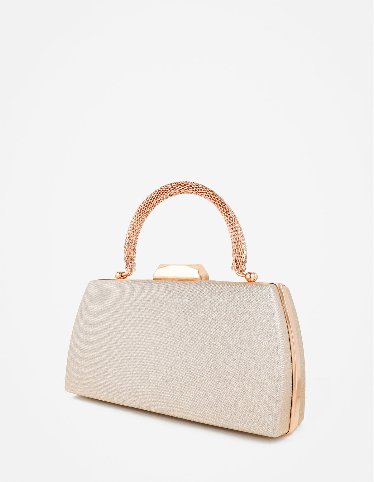 Nuvia Duo Top Handle Clutch Bag - Gold