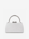 Nuvia Duo Top Handle Clutch Bag - Silver