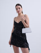 Nuvia Duo Top Handle Clutch Bag - Silver